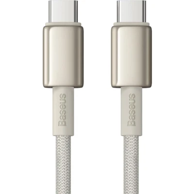Afbeelding van Baseus Tungsten Gold USB C/USB C 100W 2m kabel goud