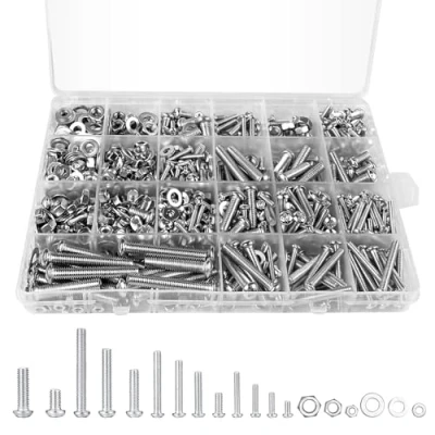 Afbeelding van Frevoitna 1080 stuks M3, M4, M5, M6 schroevenset, assortiment schroeven, machineschroeven, assortiment, sets met schroeven en moeren, schroevenset verzinkt,