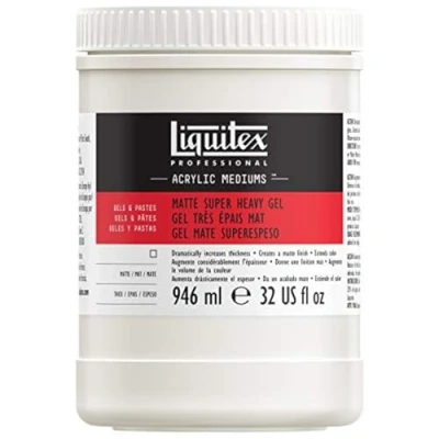 Afbeelding van Liquitex 5832 Professional extra zware matte gel medium voor acrylverf, houdt hoge pieken en scherpe kwast messtreken vast 946ml Pot