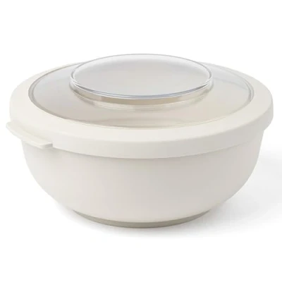 Afbeelding van Amuse Tylla oat Life Bowl Lunchbox Verhouddoos met Tritan Deksel Perfect afsluitbaar Vaatwas, magnetron, en diepvriesbestendig Lichtgrijs 1000 ml