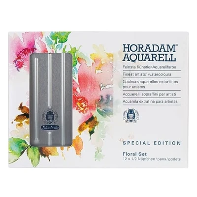 Afbeelding van Schmincke HORADAM® AQUARELL, bloemenset, 12 x 1/2 pannen, 74 879 097, metalen doos, schilderset, fijnste aquarellen