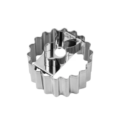 Afbeelding van Zenker Uitsteekvormpjes linzer hazenkop hoogwaardige roestvrijstalen uitsteker voor perfecte koekjes, 2 in 1 design met amandelring en haas motief vaatwasmachinebestendig ideaal het
