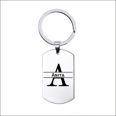 Afbeelding van Sleutelhanger RVS Met Naam Anita