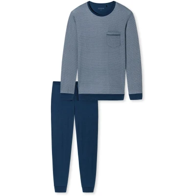 Afbeelding van Schiesser Fine Interlock Pyjama 176686 Blue 58
