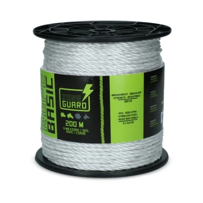 Afbeelding van Goedkoop schrikkoord eco 6 mm wit 200 meter