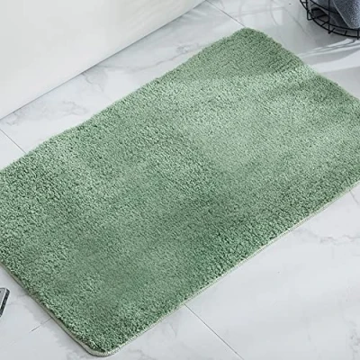Afbeelding van KELEKELE Badmat Antislip Badkamertapijt Badtapijt Machinewasbaar Pluizig Microvezel Douchemat Zachte (50 x 80 Cm, Groente)