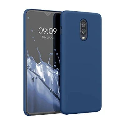 Afbeelding van kwmobile telefoonhoesje compatibel met OnePlus 6T hoesje Zachte case voor smartphone Back cover in marineblauw