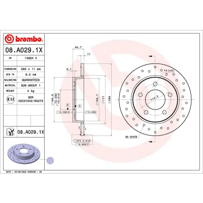 Afbeelding van Brembo Remschijven 08.A029.1X