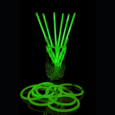 Afbeelding van UV FLOOR 100 stuks neonlichtarmbanden + connectoren premium kwaliteit lichtgevende accessoires fluorescerend feest kostuum neongroen