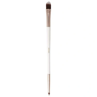Afbeelding van DESSINES MakeUp kwast, veganistisch professionele kwast van natuurlijk houten handvat, wenkbrauw , contour oogschaduw rouge concealer, highlighter en blender, Kabuki (wit/goud) (Dual Concealer TU771)