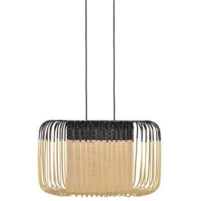 Afbeelding van Forestier Bamboo Oval S hanglamp zwart