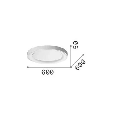 Afbeelding van Ideallux Ideal Lux plafondlamp Planet, wit, Ø 60 cm, metaal