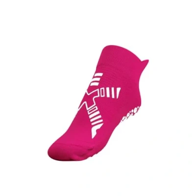Afbeelding van R EVENGE Pool Kids, antibacteriële en antislip zwembadactiviteitensokken met gerecycled Q Nova garen zilverdraad, Fuchsia Wit, S 25 29