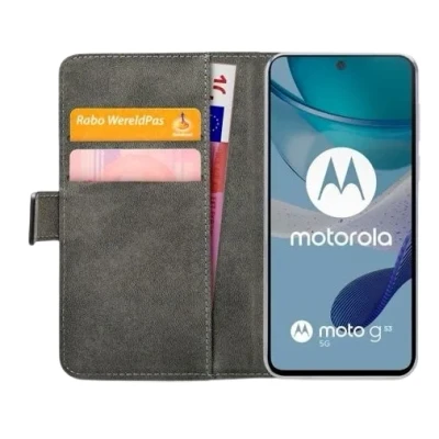 Afbeelding van Mobilize PU leer Book Case Zwart Motorola Moto G53