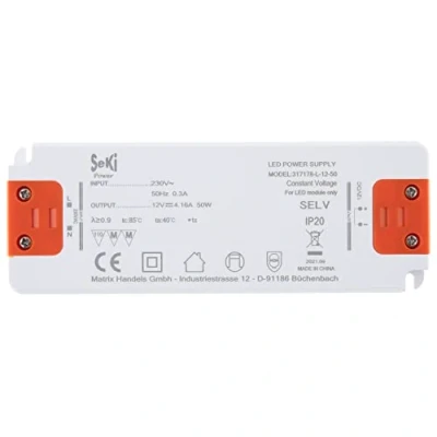 Afbeelding van SeKi LED Voeding L 50 12 12V 4,16A 50W; Driver Transformer Trafo, Wit