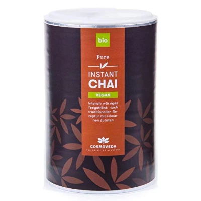 Afbeelding van COSMOVEDA Vegan Chai Pure 200g (bio, veganistisch) Instant thee met rijstmelkpoeder