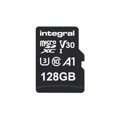 Afbeelding van Integral 128 GB Micro SD kaart 4K Video Premium Hoge Snelheid Geheugenkaart SDXC Tot 100MB s Leessnelheid en 50MB Schrijfsnelheid V30 C10 U3 UHS I A1