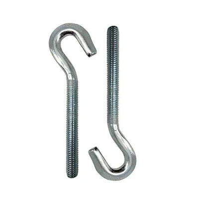 Afbeelding van DOJA Industrial haak met schroefdraad M6 x 56 PACK 10 Gesmeed staal Plafond en wandhaken schroef Schroefhaken Taco Gebruik: plafondhaak, ophangschroeven