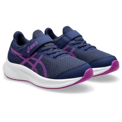 Afbeelding van Asics Patriot 13 Unisex Hardloopschoenen neutraal voor kinderen, Maat: 28.5, Blue expanse/bold magenta Textiel/ synthetisch