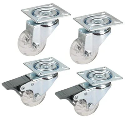 Afbeelding van Dörner + Helmer Set designwielen (elk 2 zwenkwielen zwenkwiel met totale vergrendeling, 50 x 20 mm, draagkracht 40 kg/rol) 450551