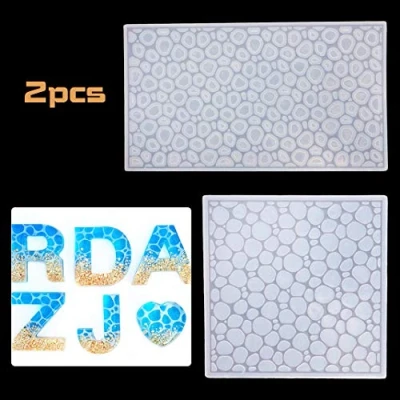 Afbeelding van iSuperb 2 stks Siliconen Hars Mallen Transparant Water Rimpel Epoxy voor DIY Ambachten Sieraden Maken