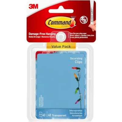 Afbeelding van Command Decoratieve clip (verwijderbaar, kunststof, maat XS) 40 clips incl. 48 strips transparant