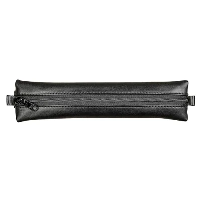 Afbeelding van Clairefontaine 77037C Age Bag Collection Een plat etui met elastiek van echt zwart lamsleer, 20 cm x 4,5