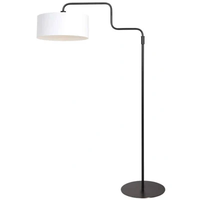 Afbeelding van Steinhauer Vloerlamp Bloeba zwart met wit kap 4162ZW