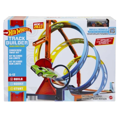 Afbeelding van Mattel Hot Wheels Track Builder Corkscrew Twist Kit + Auto