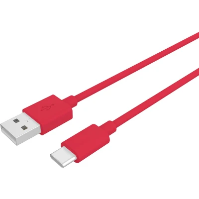 Afbeelding van Celly USB Kabel Type C, 1 meter, Rood PVC Procompact