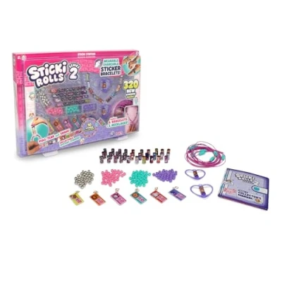 Afbeelding van Sky Castle Sticki Rolls Station S2, draagbare deelbare stickers, ultieme doe het zelf sticker sieradenkit, armbanden en kettingen