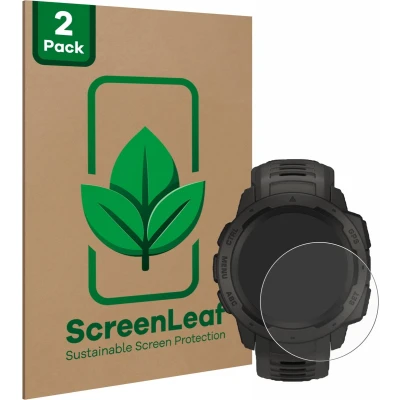 Afbeelding van ScreenLeaf Screenprotector voor Garmin Instinct Solar Duurzame schermbescherming Folie Beschermfolie transparant (2 Stuks)