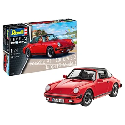 Afbeelding van Revell 07689 Porsche 911 Carrera 3.2 Targa (G Model) Schaal 1:24 Ongebouwd/Ongespoten Plastic Model Kit