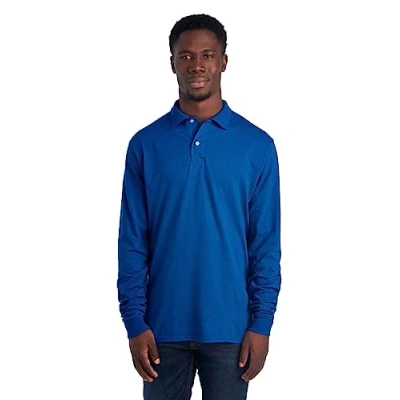 Afbeelding van Jerzees Heren Spot Shield poloshirt met lange mouwen, Koninklijk, XL
