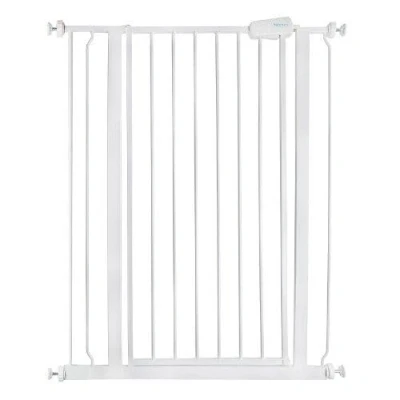 Afbeelding van Safetots Extra Tall Hondenhek, 81.4cm 89cm, Wit, Hoog 104cm in Hoogte, Druk Montage Hek voor Honden en Puppy&#039;s, Huisdier Hond Barrière, Eenvoudige Installatie