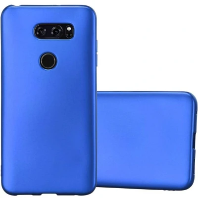 Afbeelding van Cadorabo Hoesje geschikt voor LG V30 / V30+ V30S V30S+ in METAAL BLAUW Beschermhoes gemaakt van flexibel TPU silicone Case Cover
