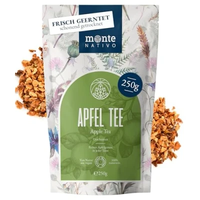 Afbeelding van Appelthee Monte Nativo (250g) Losse Apfeltee Fruchttee natuurlijk en zonder toevoegingen Heerlijke appelinfusie als ijsthee of warme drank