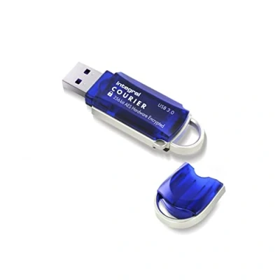Afbeelding van Integral 8GB Courier 197 USB Stick 256 bits hardware gecodeerde 3.0 Secure FIPS gecertificeerd, Brute Force wachtwoordbeveiliging &amp; Super 3 overdrachtssnelheden