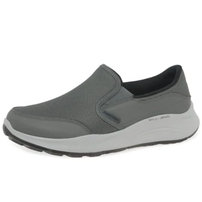 Afbeelding van Skechers Heren 232515 Char Sneaker, Houtskool Mesh Duraleather Trim, 39.5 EU