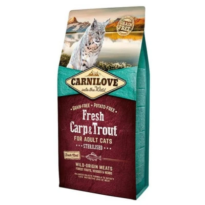 Afbeelding van Carnilove Fresh Carp &amp; Trout Sterilised Kattenvoer 2 kg