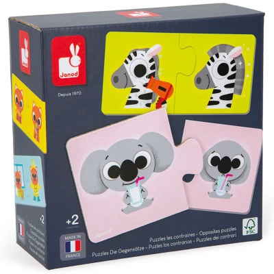 Afbeelding van Janod puzzel tegenstellingen 12x2st