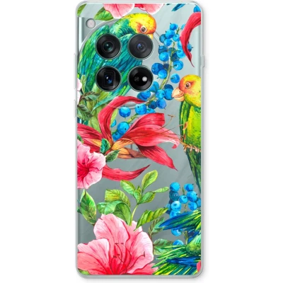 Afbeelding van Case Company® hoesje geschikt voor OnePlus 12r Papegaaien Soft Cover Telefoonhoesje Bescherming aan alle Kanten en Schermrand