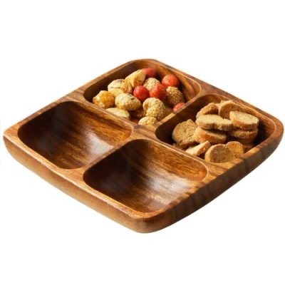 Afbeelding van Premier Housewares 1104552 Acaciahout 4 delige vierkante serveerschaal, 5 x 20 cm bruin