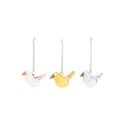 Afbeelding van Iittala Mini Birds kersthanger 7 cm set van 3 Multicolor