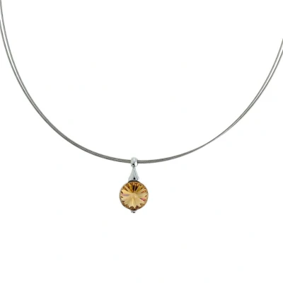 Afbeelding van Behave Ketting met bruine steen swarovski elements