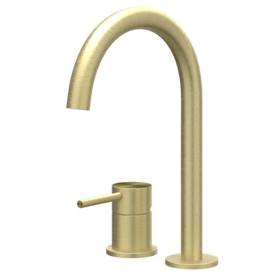 Afbeelding van IVY Concord wastafelkraan 2 gats RVS 316 Geborsteld Mat Goud PVD