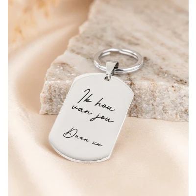 Afbeelding van Gepersonaliseerde Sleutelhanger Eigen handschrift