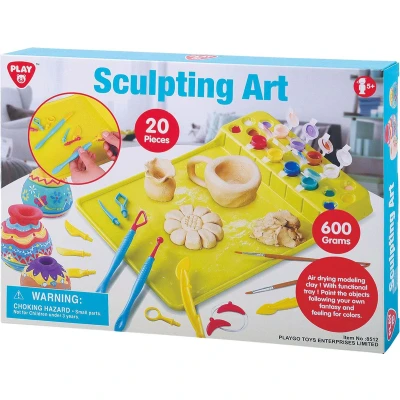 Afbeelding van Play Beeldhouwen Kleiset met Verf en Accessoires, 20dlg.