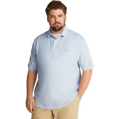 Afbeelding van Tommy Hilfiger Heren BT 1985 REGULAR POLO B MW0MW36066 S/S Polo, Blauw, 3XL, Blauw (Breezy Blue), 3XL grote maten