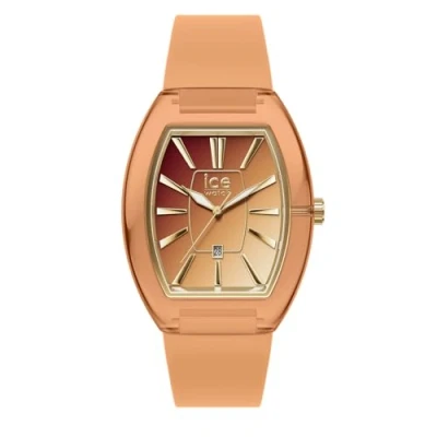 Afbeelding van ICE Watch boliday Dome Peach cherry sunset Oranje dameshorloge met siliconen band 024036 (Klein)